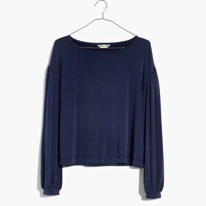 Madewell Sandwashed Gathered Sleeve Top